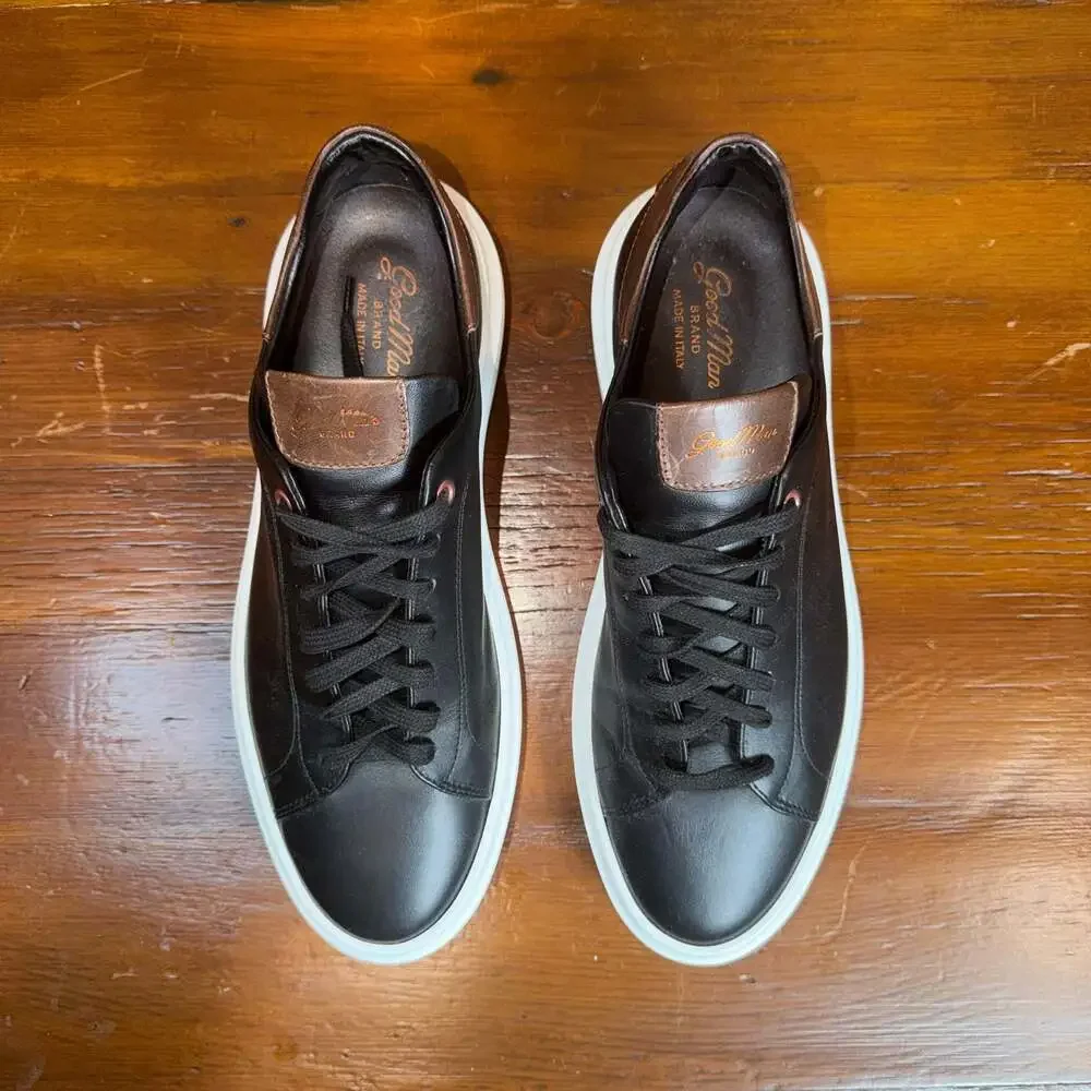 Good Man Brand Legend London Black Leather Dark Vachetta Sneakers Men's Size 10